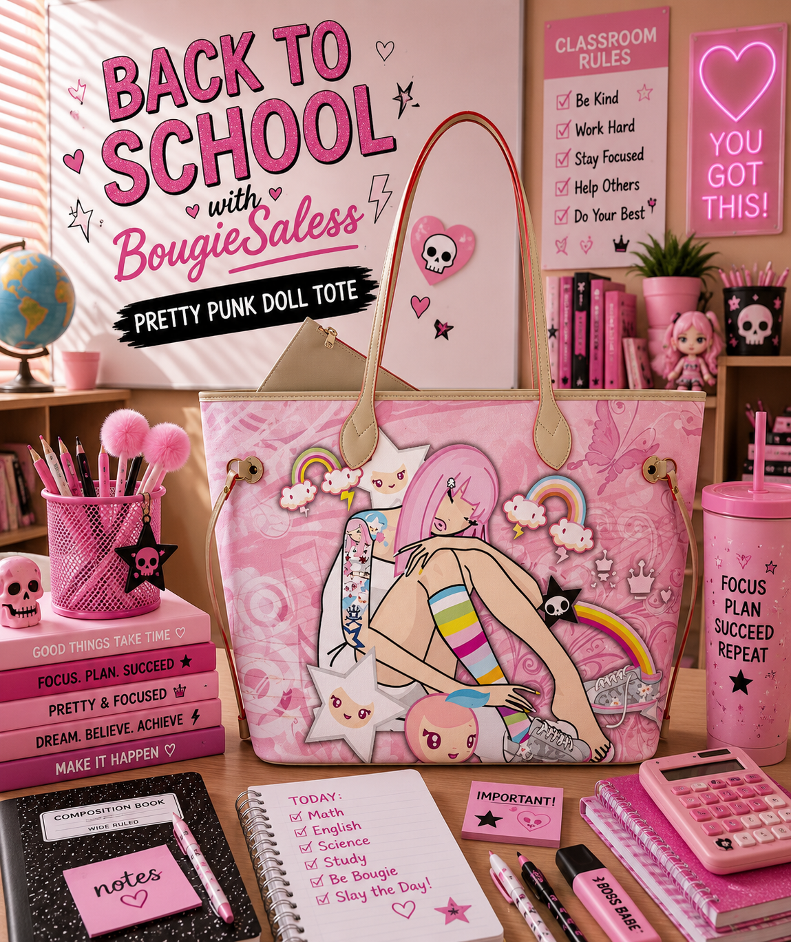 Pretty Punk Doll Tote