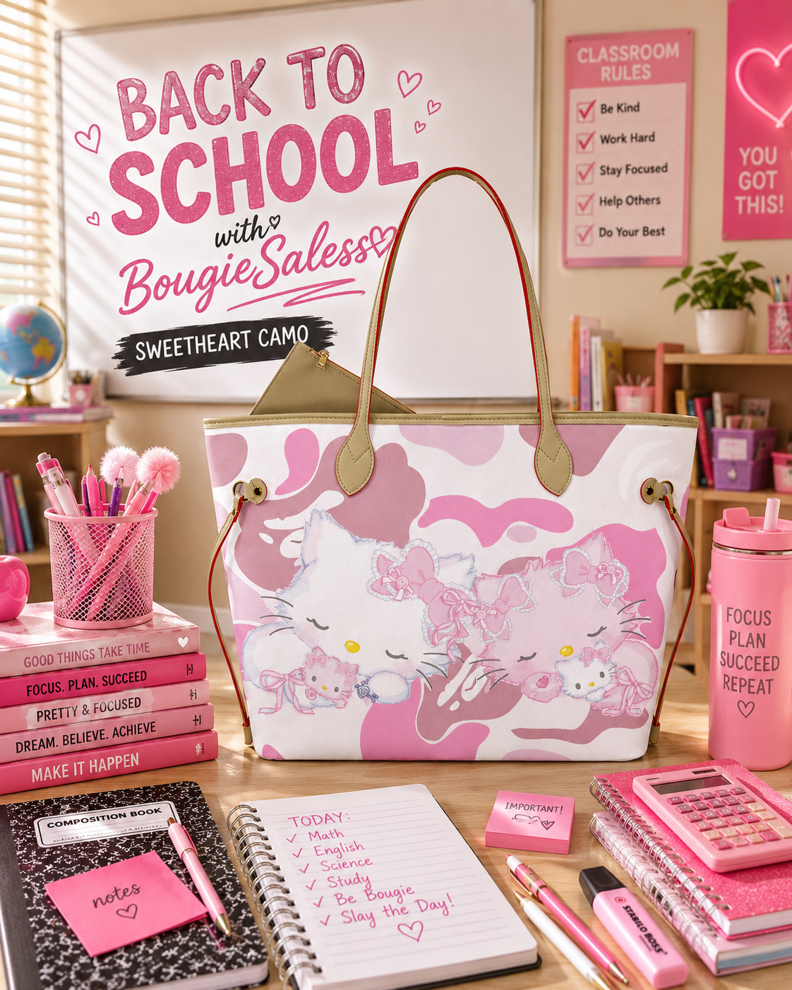 Sweetheart Camo Tote